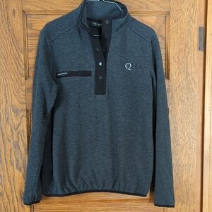 AQHA American Quarter Horse Association Button Down Crew Neck Sweatshirt Size S